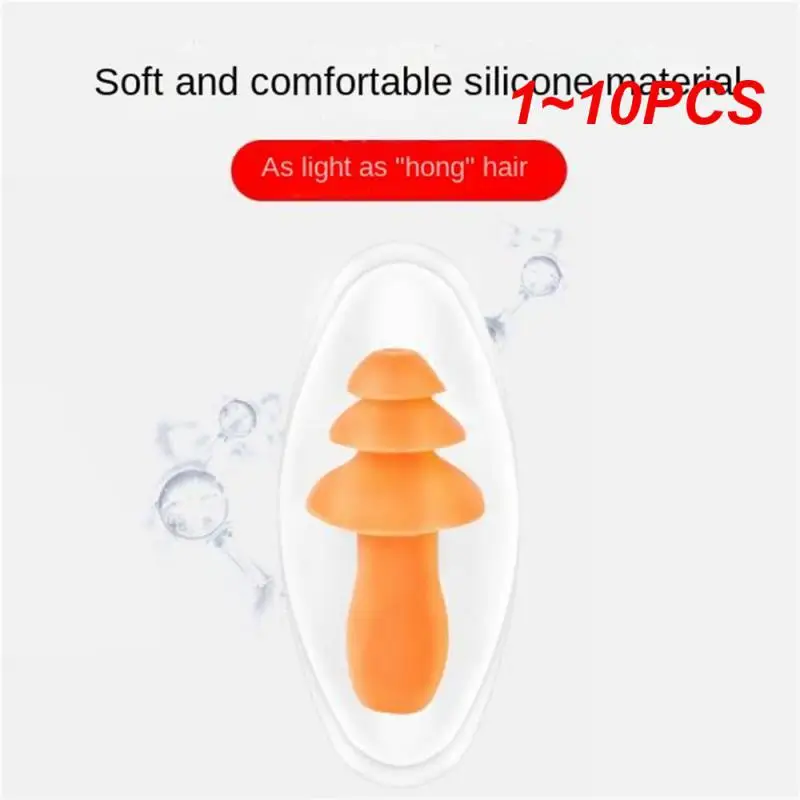 

1~10PCS Soft Silicone Corded Ear Plugs Ears Protector Reusable Hearing Protection Noise Reduction Earplugs Earmuff