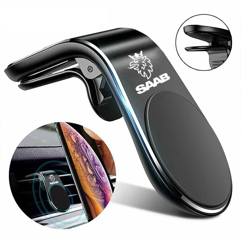 차량용 휴대폰 거치대 에어 벤트 클립 마운트, 모바일 휴대폰 스탠드, GPS 지지대, SAAB SCANIA 95 93 900 600 97X 9-2X GT750 액세서리