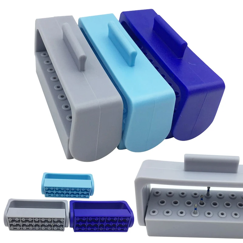 26 Fori Dental Bur Holder Dental Burs Box Autoclave Sterilizzatore Caso Strumento Di Odontoiatria Di Alta Qualità Per Laboratorio Odontotecnico