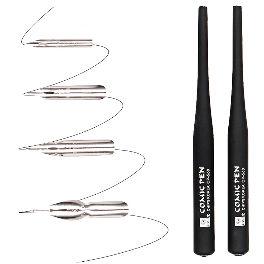4 Calligraphy Nibs Dip Pen Set for Cartoon Comic Animation Lettering Skeching Art Drawing Pen Mapping Decorative Designs Pens 2
