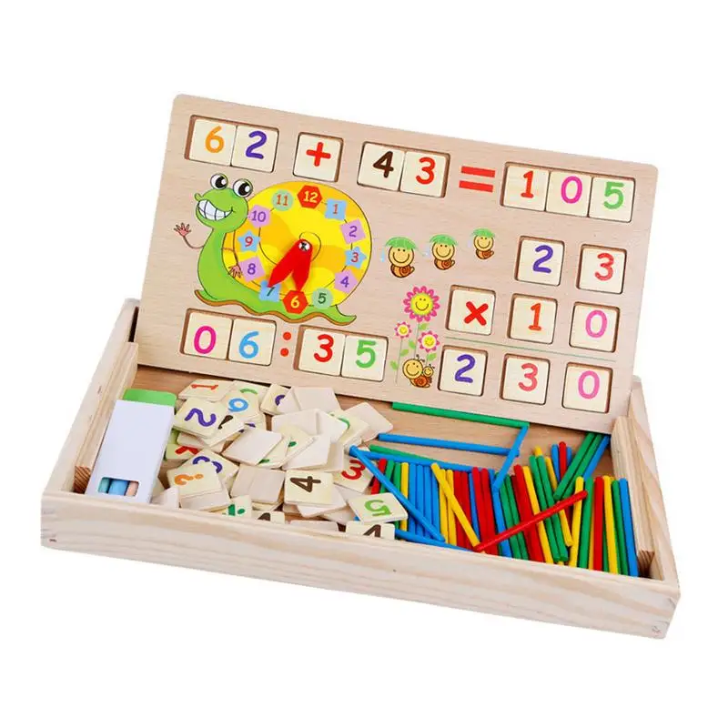 

Counting Manipulatives Wooden Number Time Counting Board Montessori Math Learning Toy Learn Addition Subtraction Multiplication