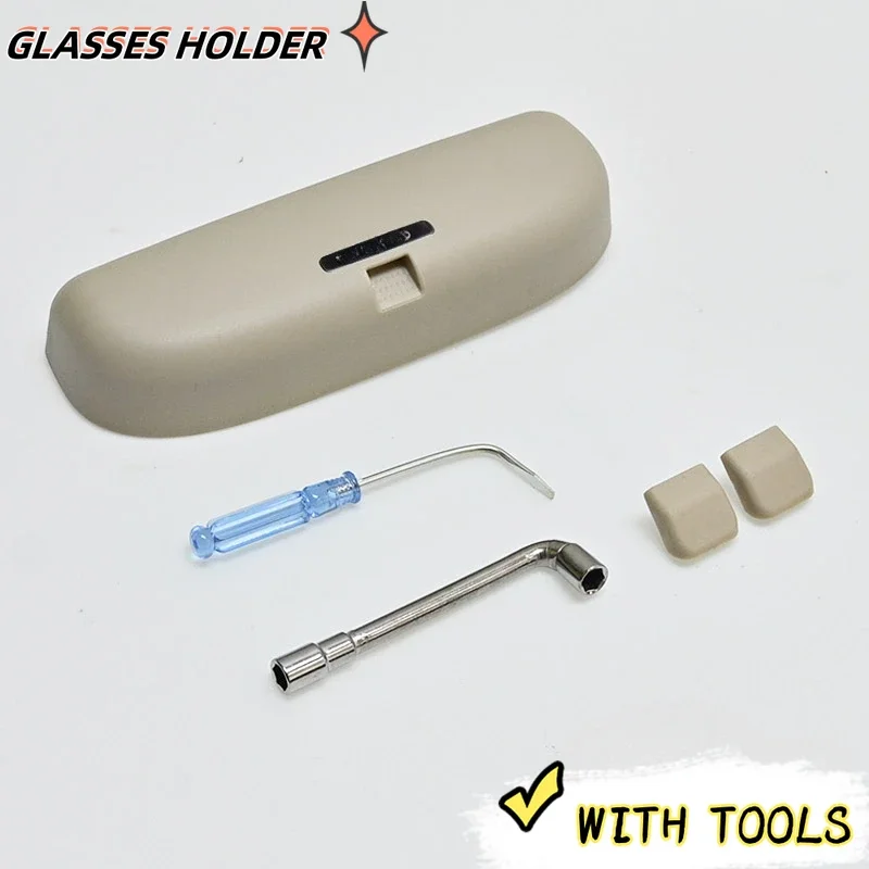 Custodia Occhiali Da Sole Per Land Rover Discovery 3 (LR3, 2004-2009) – ABS, Colore Beige, Vano Portaoggetti Al Tetto