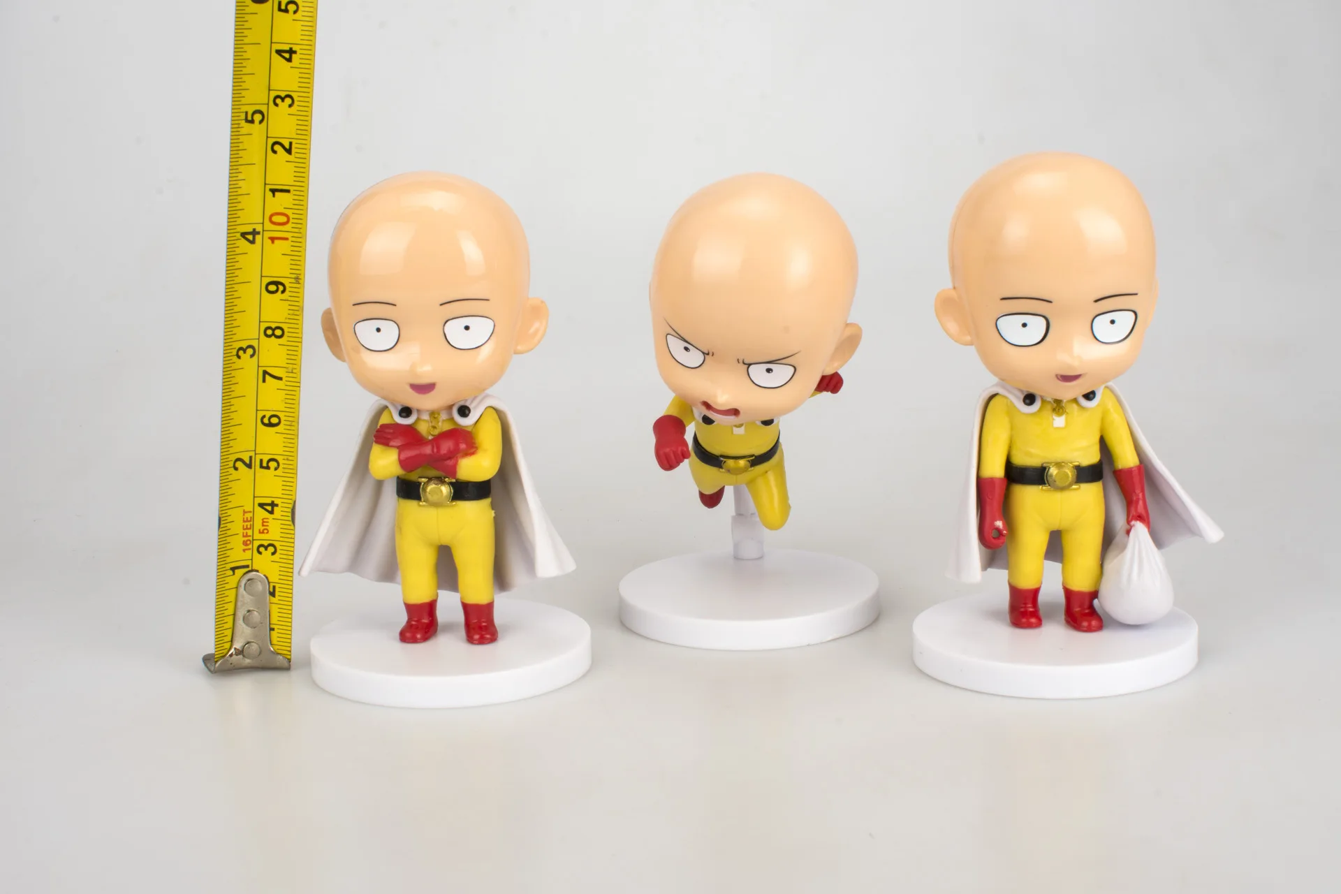 

Anime One Punch Man Saitama Action Figure 10cm Height ONEPUNCH MAN 3 Different Saitama Model Collection Toys
