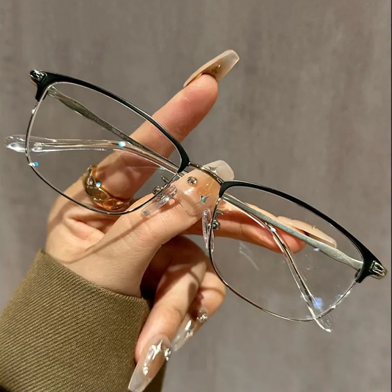 Stylish Unisex Anti-Blue Light Retro Metal Frame Reading Glasses