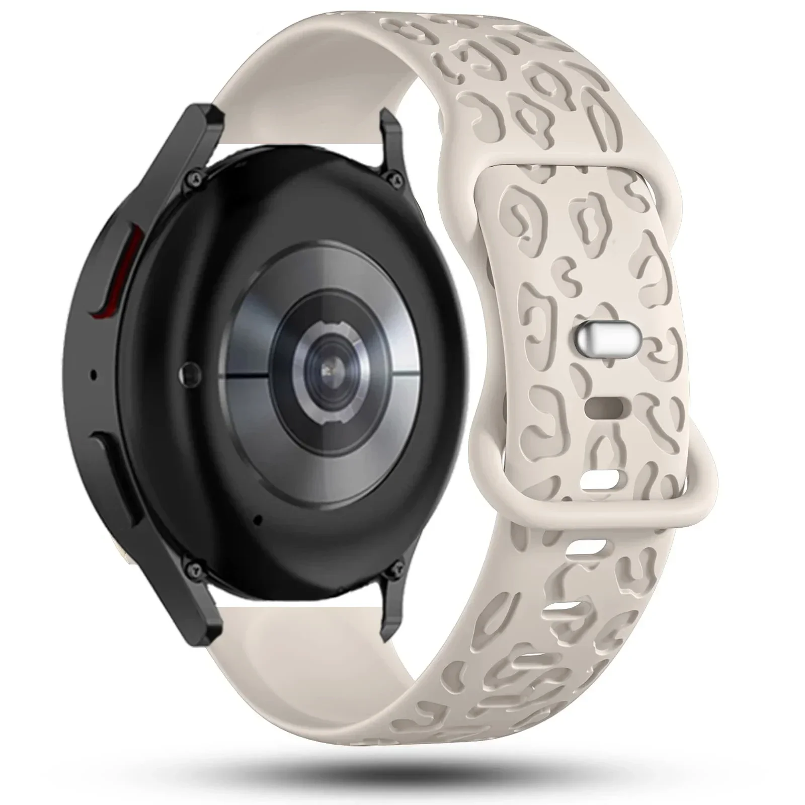 Leopard Engraved Silicone Sport Band - 20mm