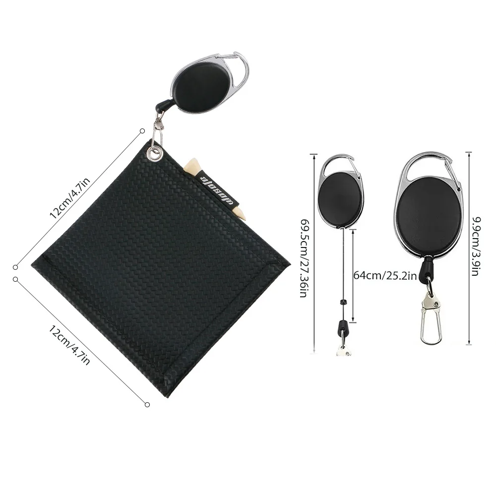 Double-Sided Golf Ball Cleaning Towel with Clip