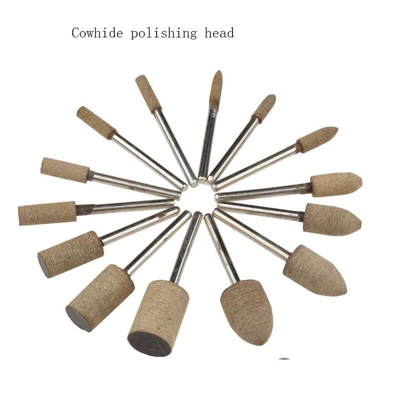 

10PCS 3MM Shank Cowhide Grinding Head Polishing Wheel Jewelry Polishing Tool and Accessories