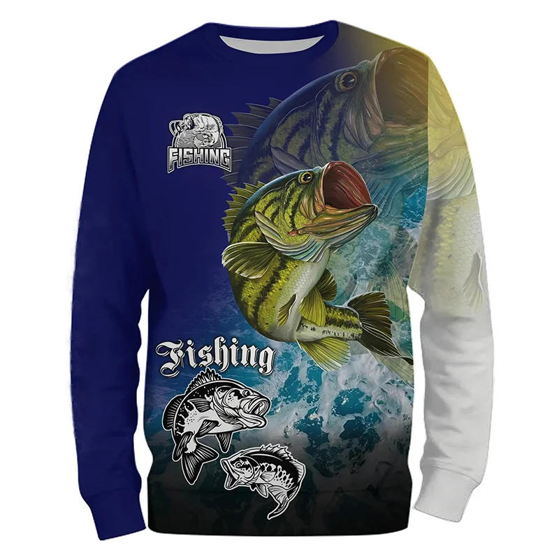 

3D Carp Fishing Catfish Walleye Print Sweatshirts Bass Tuna Graphic Hooded Sweatshirts For Men Kid Fashion Harajuku Clothes Tops