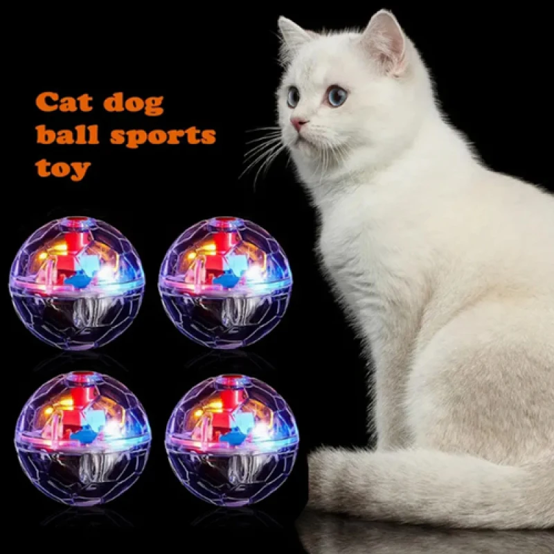 Title 3, 3pcs Interactive Cat Ball Toy Flash Paranormal ...