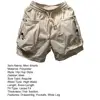 Summer Men Shorts Elastic Waist Adjustable Drawstring Cargo Shorts Thin Wide Leg High Street Hip Hop Style Short Pants 5