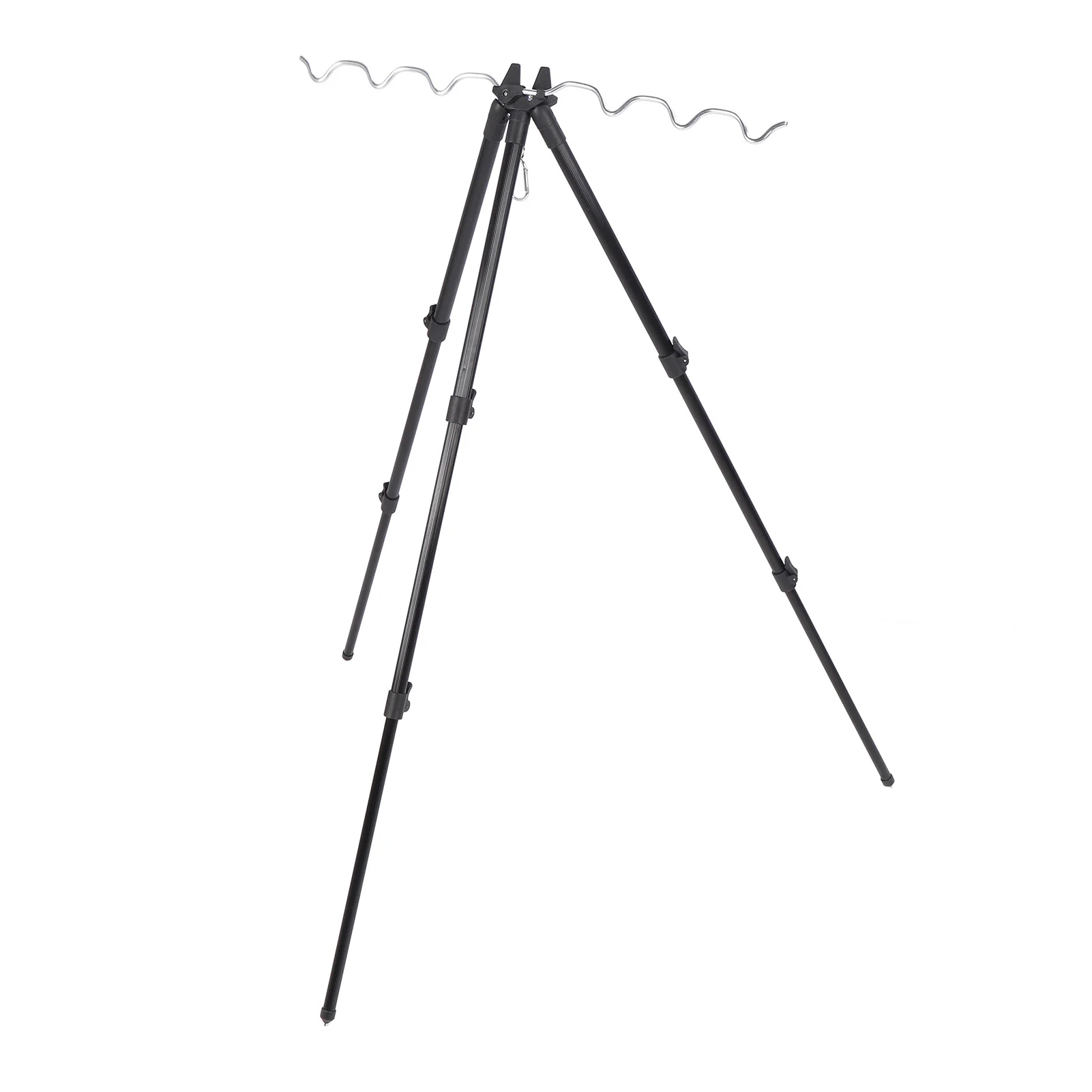 Fishing Rod Tripod Telescopic Space Saving Aluminum Alloy Sturdy Folding Tripod Sea Fishing Pole Bracket Lightweight for Beach