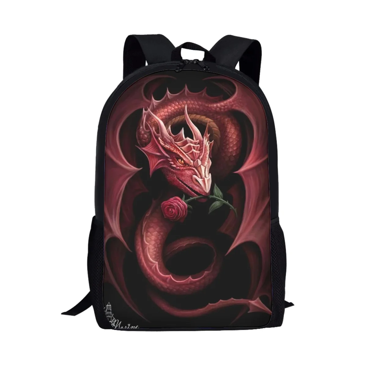

Рюкзак с мультяшным принтом «Дракон Роза», 17 дюймов