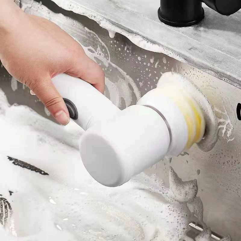 5in1 Electric Cleaning Brush Bathroom Wash Kitchen Tool Cleaner Sink