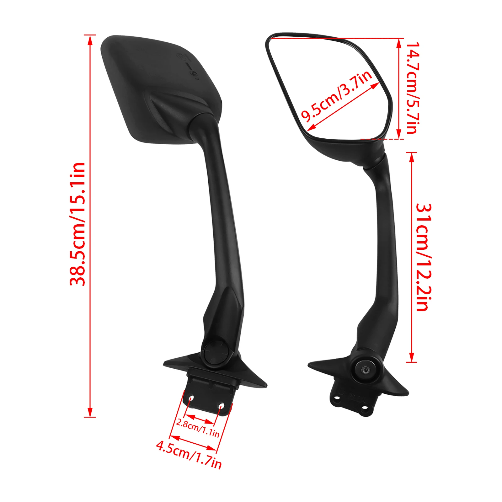 야마하 TMAX 530 T-MAX 530 TMAX530 T MAX530 2012-2018 2017 2016 오토바이 백미러, 백미러 사이드 미러 액세서리