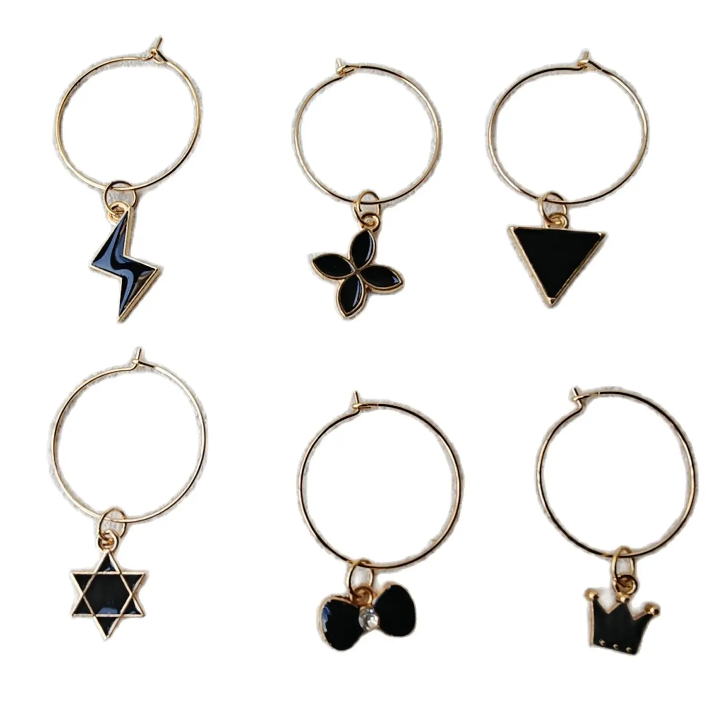 Wine charms New Fashion Design 6PCS Wine Glass Charms Rings Marker Christmas Party Bar Table Decorations Christmas Gift