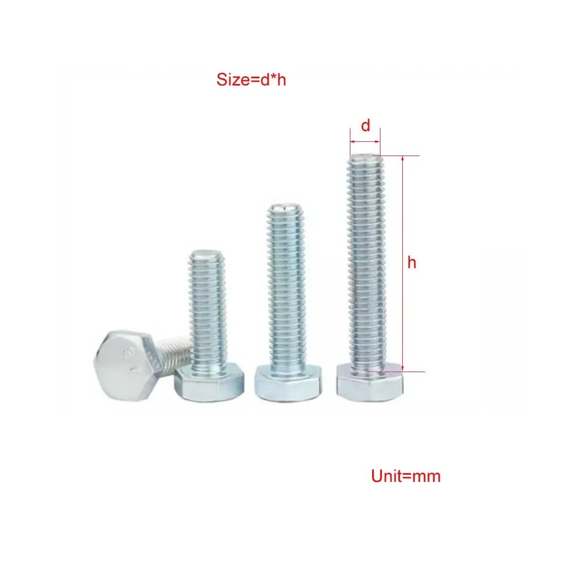 

4.8 классный оцинкованный наружный шестигранный винт, фотоболт M6M8M10M12