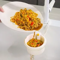 Panier de vidange d'évier suspendu, couvercle inférieur ouvrable, filtre à ordures de cuisine détachable, filtre de résidus alimentaires, panier d'eau de nettoyage 2