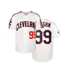 New Arrivals Men's Baseball Uniform VAUGHN No 99 Embroidered Classical Design Short Sleeve Casual Button Shirt Baseball Jersey 4