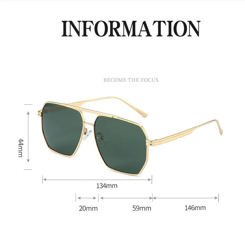 0 -0.5 -0.75 To -6 Polygon Pilot Myopia Sunglasses Men Polarized Big Frame Driving Anti-glare Prescription Sun Glasses For Women 3