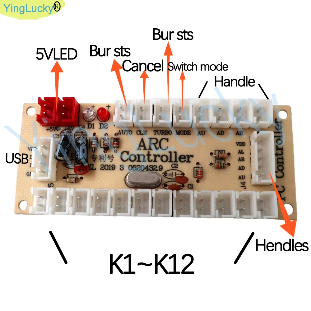 투명 푸시 버튼이 포함된 아케이드 DIY 키트, Sanwa 조이스틱 복사, 제로 지연, USB 제어 보드, 30mm, PC, PS3, 2 플레이어