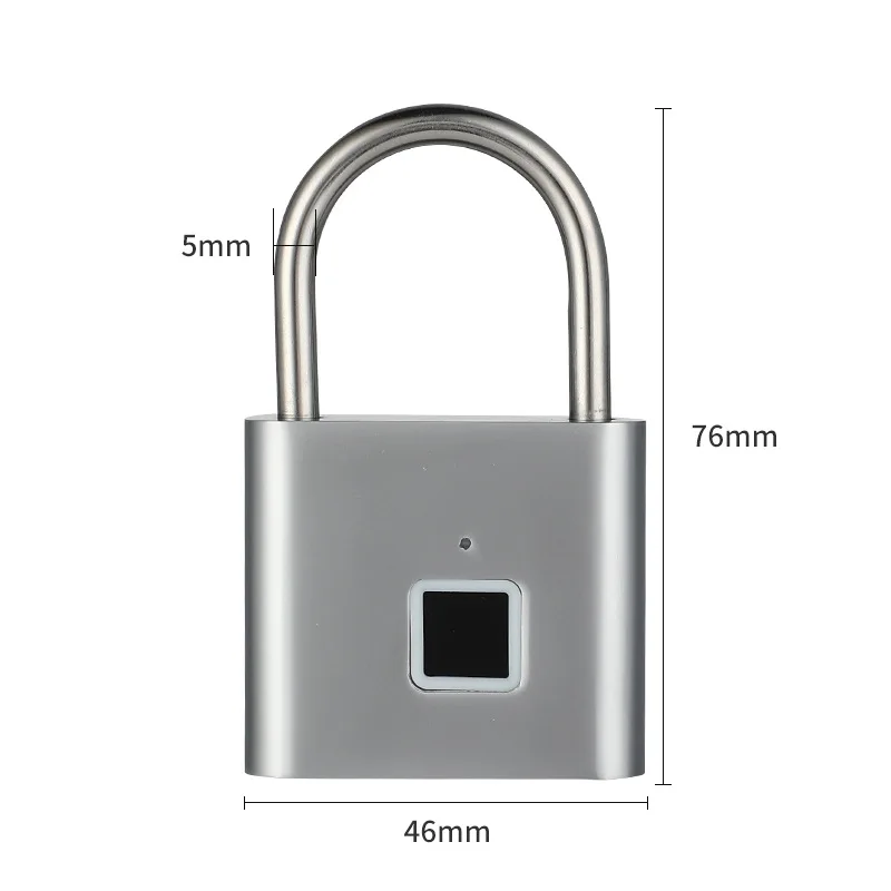 

Smart Fingerprint Padlock Outdoor Waterproof And Rustproof Smart Electronic Padlock Front Door Anti-theft Password Lock Cabinet