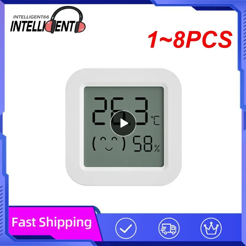 

1~8PCS Tuya Temperature Humidity Sensor Mini LCD Digital Display Compatible with APP Remote Control Thermometer