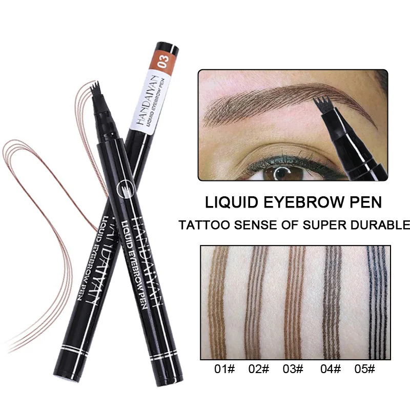 

Bifurcated eyebrow pencil, four claw extremely fine liquid eyeliner pen