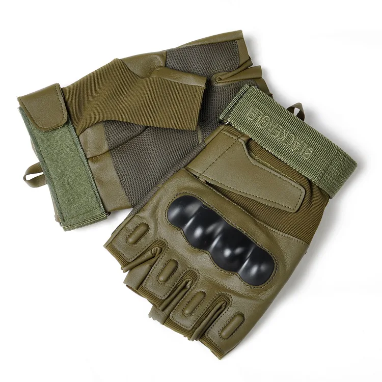 Men and Women's Full Leather Combat Fingerless Glove, Winter Tactical Gloves, Half Finger, Xinji, Hebei, Us, Manufacturer