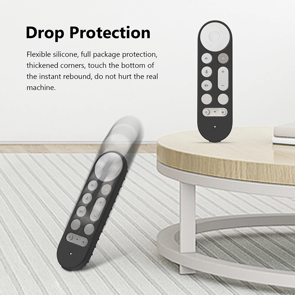 Silicone Remote Case Anti-Slip Protective Controller Sleeve Skin Shockproof Remote Cover for Google TV Streamer 4K Voice