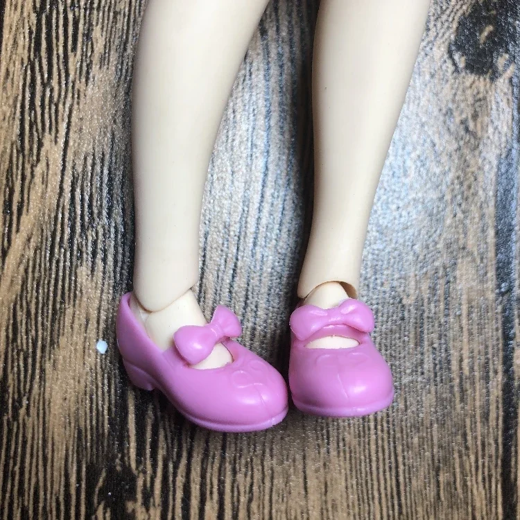 1/6 High Heel Shoes For Dolls For Licca Momoko Doll Blyth doll Fashion Plastic Shoes For Girls Dolls White Red Shoes