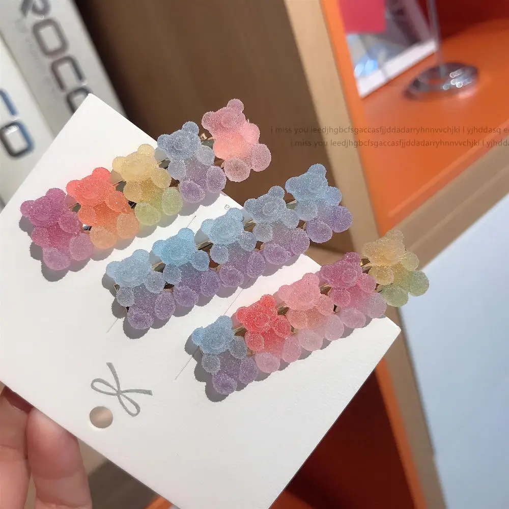 Korea Sweet Heart Candy Color Minimalist Hair Clip Hair Grip Lovely Barrettes Hairpin Accessories For Women hair clips hair accessories