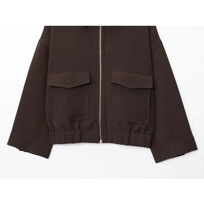 Women Fashion Street Style Commuting Jackets For Women Loose Coat Top Jacket Long Sleeve Zipper Casual New Outerwears ﻿