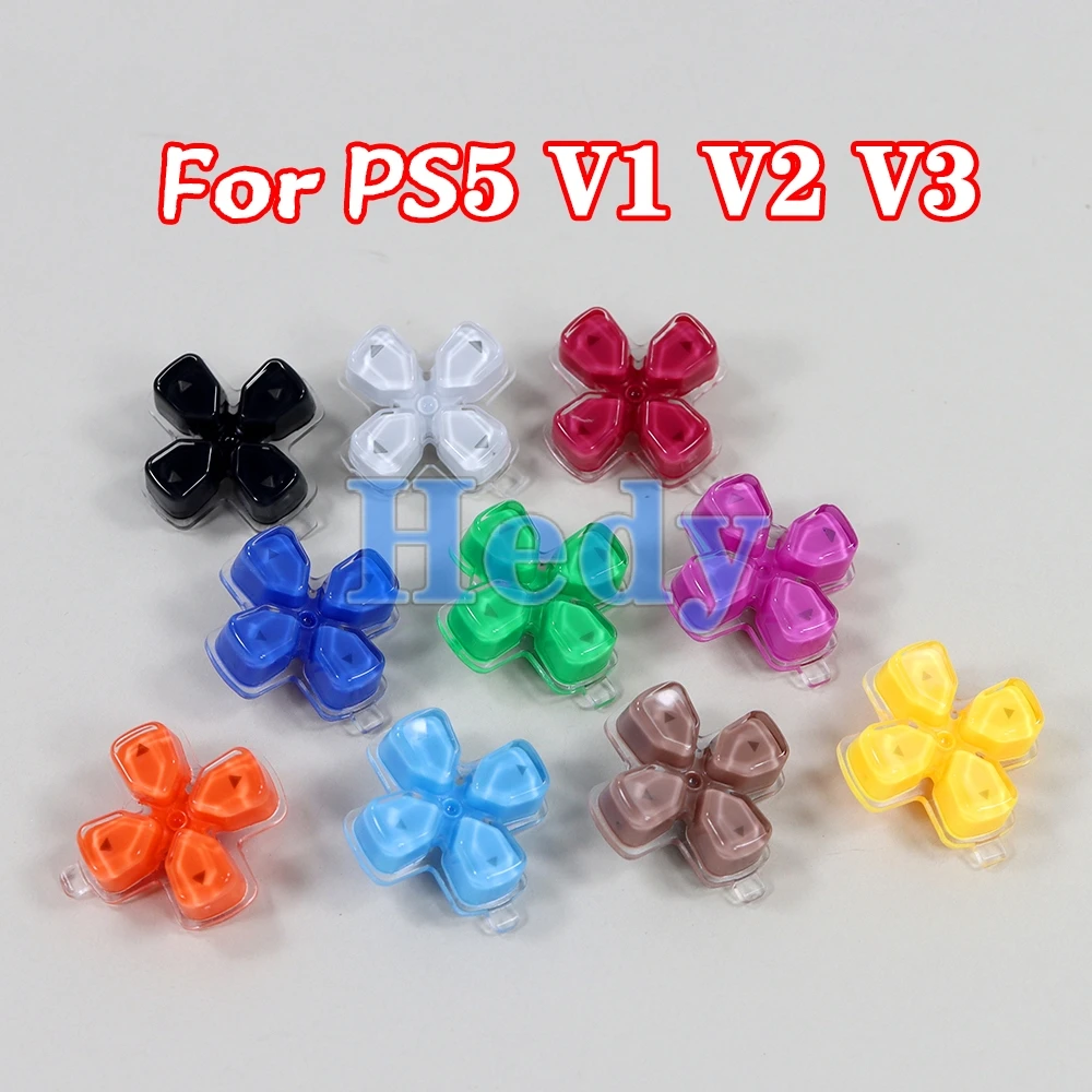 50 Pezzi Di Ricambio In Plastica Crystal Cross Buttons D Pad Dritection Key Kit Per Controller Playstation 5 Ps5 V1 V2 V3