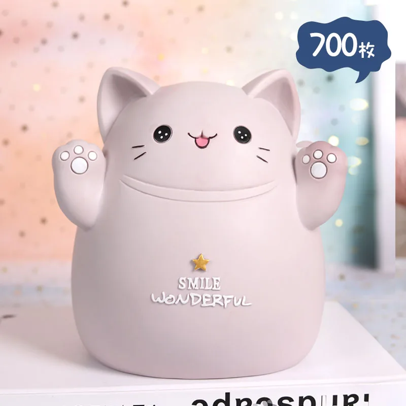 Lucky Cat Fortune Bank High Capacity Non-Removable Base Japanese Style Decor Shockproof Money Box Container For Kids Room Decor​ 6