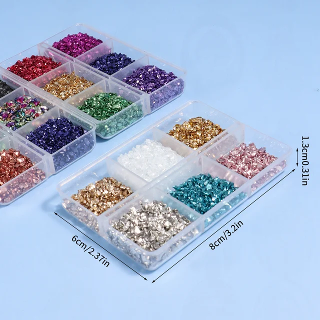 45g/Box Crushed Glass Stones