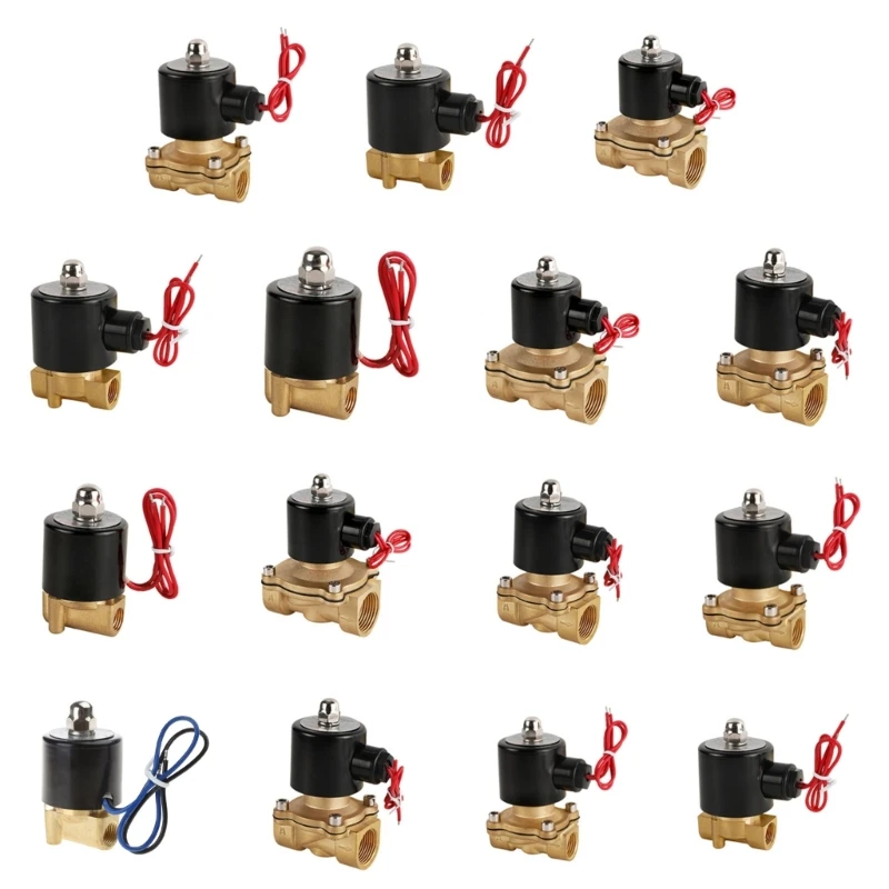 

Normally Closed Solenoid DC12V Pneumatic Position Coil Alloy Internal Electric DN8/10/15/20/25 for Water Oil Dropship