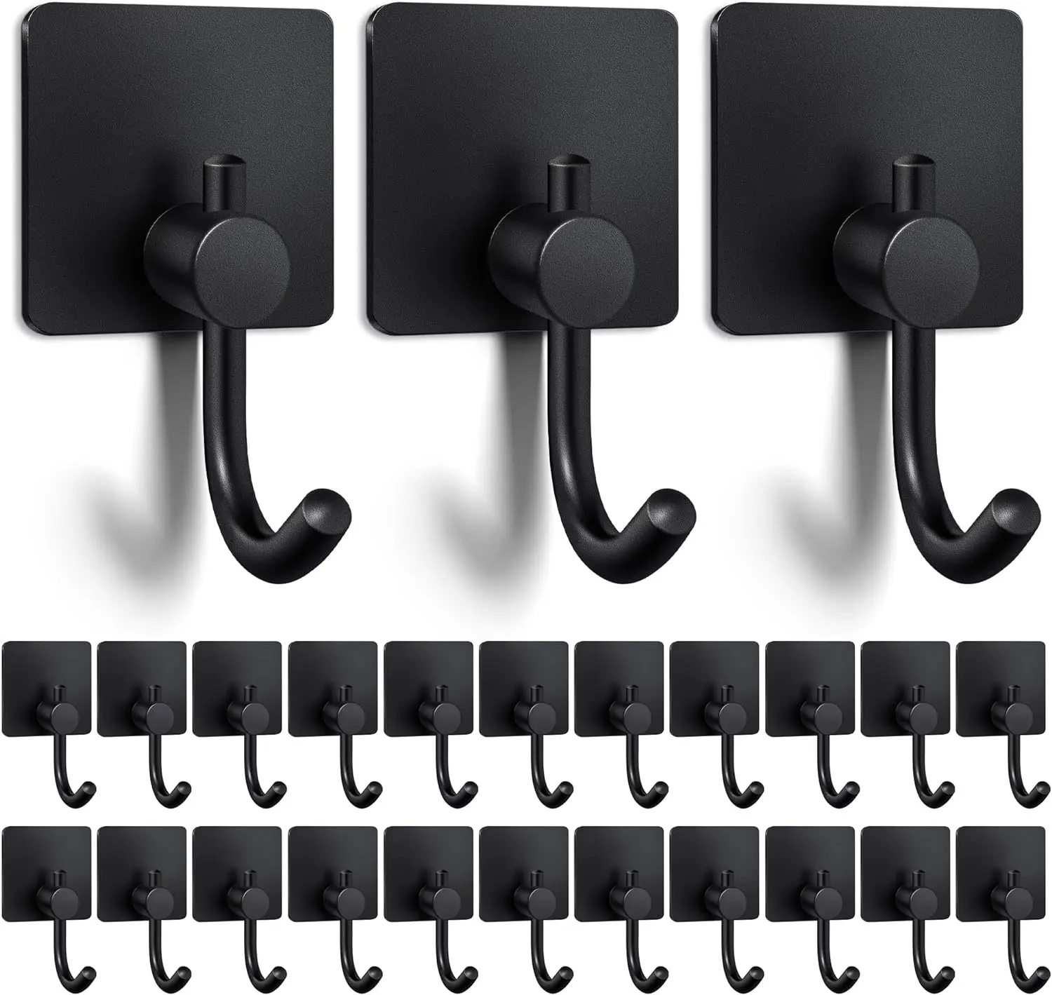 Adhesive Hooks, No Damage Towel Hooks for Hanging Coat/Robe/Towels, Wall Hooks