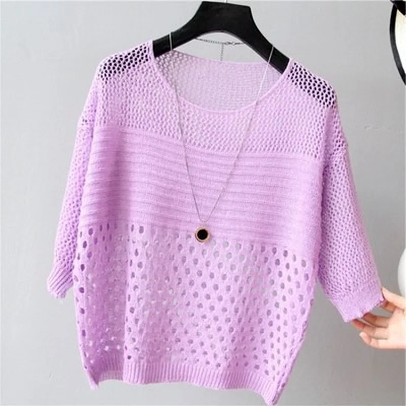 Spring and Summer New Ice Silk Knitted Vest Top Hollow Out Thin Bottoming Sling Streetwear Womens Clothing White Shirt