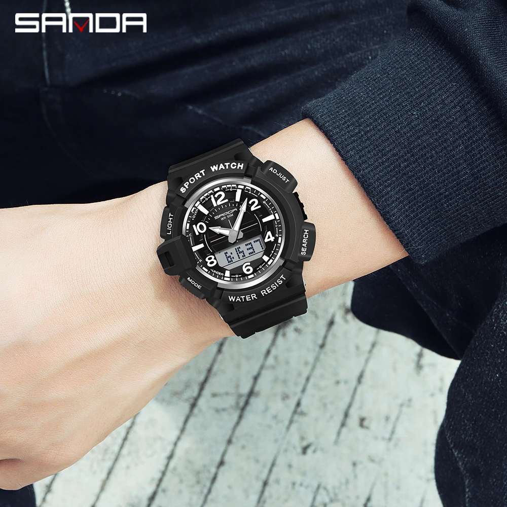 Luxury Watch for Men Quarzt Calendar Electronic Sport Wristwatch Alarm Clock 50M Waterproof Stopwatch Unique Design Reloj Hombre