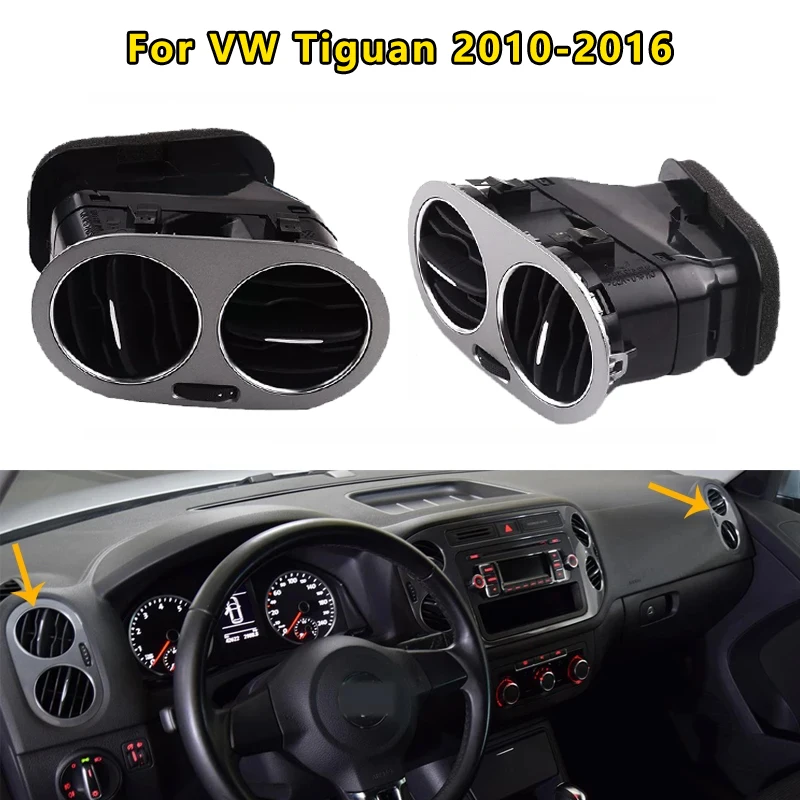 2 Stück Air Vent Abdeckung Für VW Tiguan 2 & Touran Mk2 2016-2018 - Schwarz ABS Lüftungsgitter