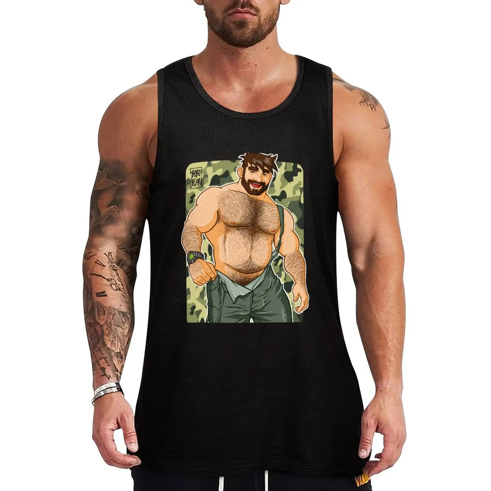 

ADAM LIKES DUNGAREES - CAMOUFLAGE Tank Top Gym clothes Man clothes for gym