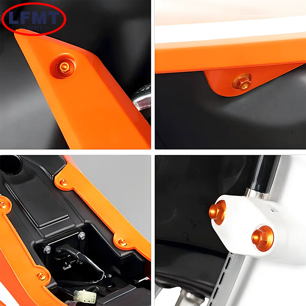 CNC-Aluminium-Motorrad-Blechschrauben-Set für KTM EXC XC XCW SX SXF Husqvarna FE TE FC TC FX TX 125 250 300 350 450 – Detail 1