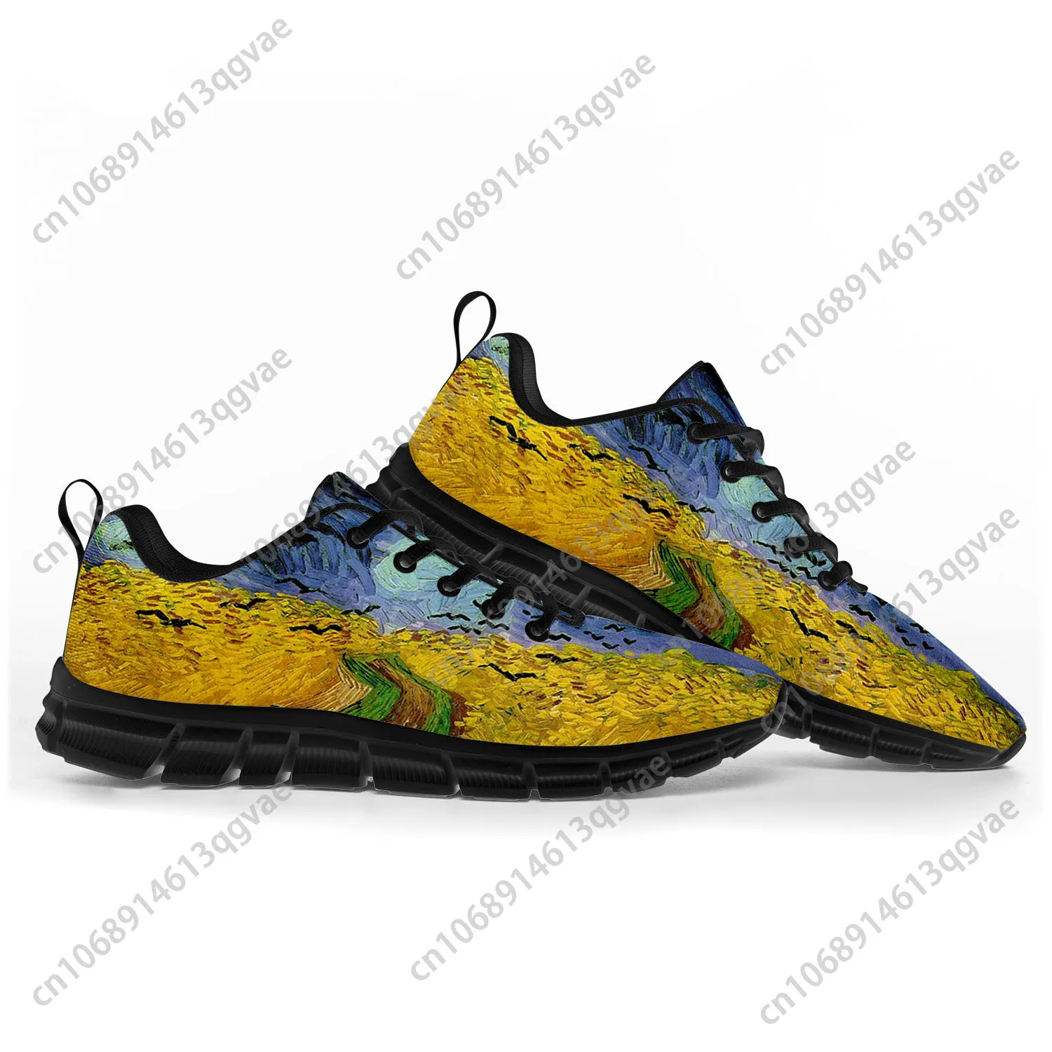 Van Gogh Oil Painting Rye Crows Sports Shoes Mens Womens Teenager Kids Children Sneakers Custom High Quality Casual Couple Shoes