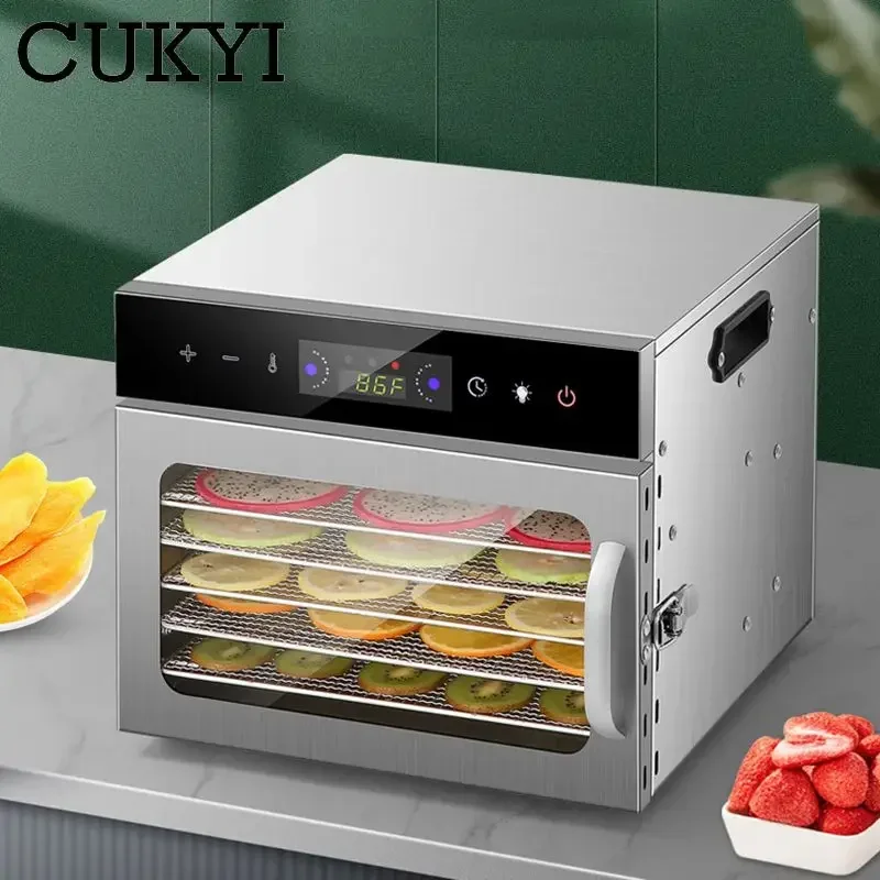 Smart Touch Panel Food Dehydrator  6/8 Layers Stainless Steel Trays Fruit Vegetable Meat Drying Machine DIY Snacks Melties Baker 2