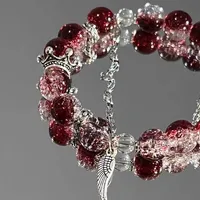 Bracelet papillon Super féerique pour femmes, Design de Niche, perles vertes douces, glands, chaîne élastique, bijoux exquis pour filles 6