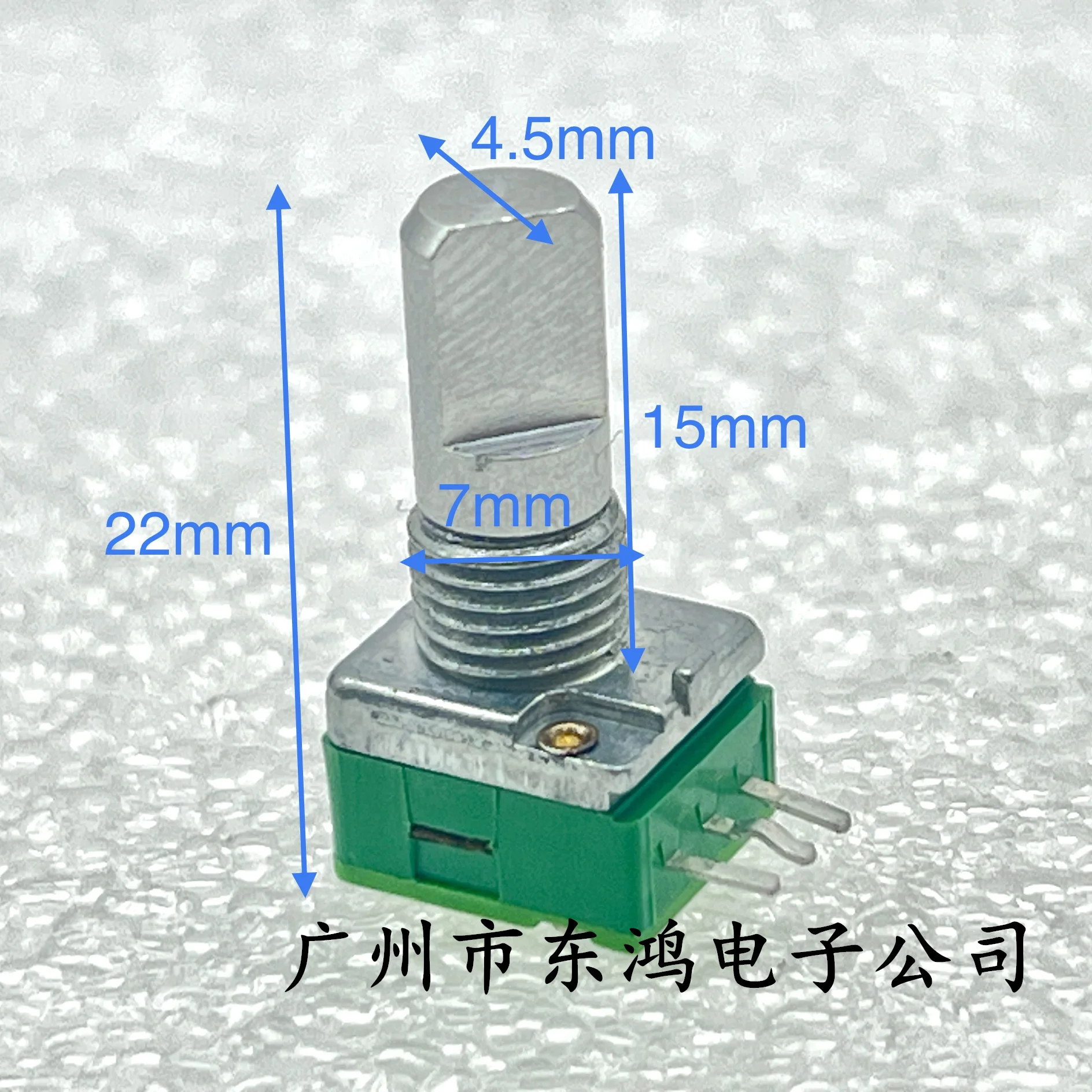 1 PCS Taiwan 09 Precision Potentiometer B100K B22K A250K C1M C150K Single axle length 15mm