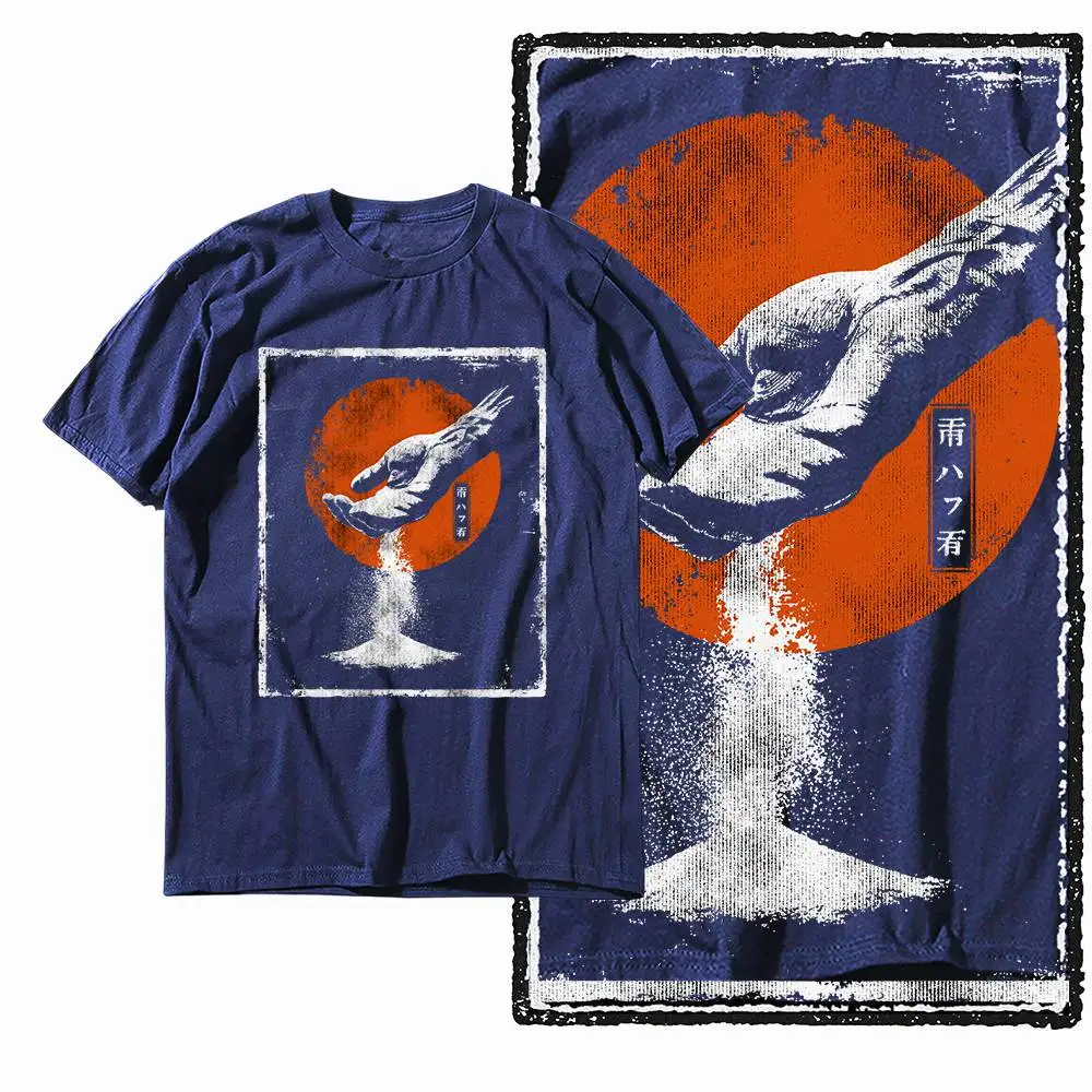 G28 NAVY Baumwoll-T-Shirt für Herren in großen Größen mit Drachen-Grafik | Streetwear Cooles Vintage O-Neck Herren-T-Shirt – Detail 4
