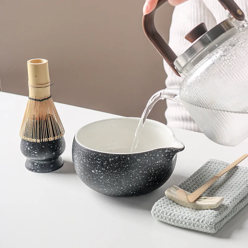 10pcs/set Matcha White Tea Whisk Teaware Japanese Ceremony Bamboo Chasen Tea Tool Brush Exquisite Matcha Kit Teawares