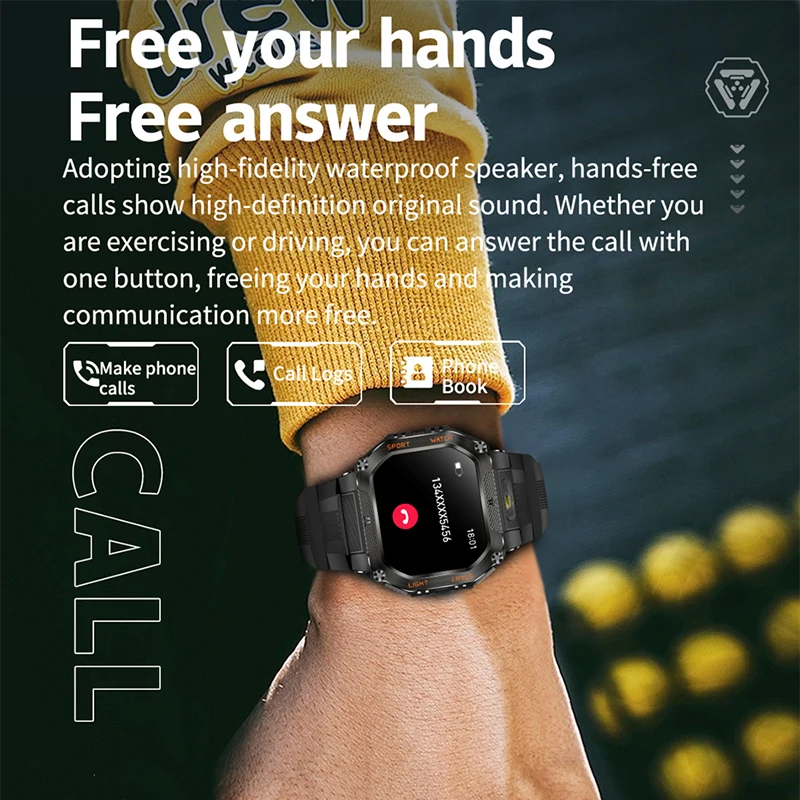 2025 New Sports Smart Watch Man 30 ATM Waterproof 1.75 Inch HD Screen Bluetooth Call 100+ Sports Mode Compass Smartwatch Men