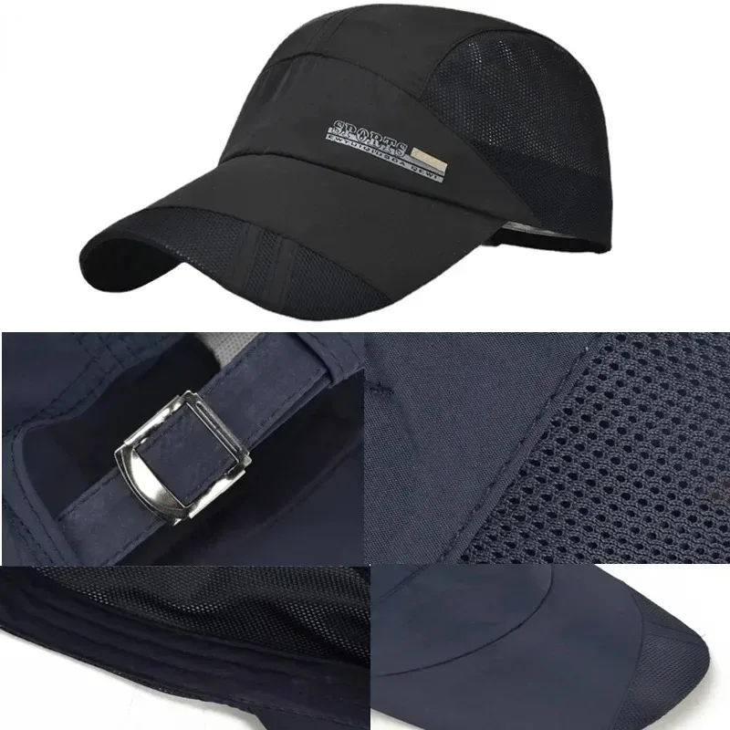 Tennis caps Summer Sport Caps Sun Hat for Men Women Fishing Baseball Hat UV Protection Outdoor Quick-drying Mesh Breathable Beach Tennis Cap